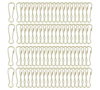 PATIKIL Lanyard Hooks, 80 Pcs 40mm Stainless Steel 304 Spring Snap Hook Metal Clips Clasp for Key Chain Key Rings ID Card Shower Curtain, Golden Bronze