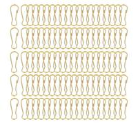 PATIKIL Lanyard Hooks Flag Pole Clip, 100 Pcs 20x7.1x1.9mm Stainless Steel 304 Spring Snap Hook Metal Clips Clasp for Key Chain Key Rings ID Card Shower Curtain, Gold