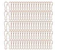 PATIKIL Lanyard Hooks Flag Pole Clip, 100 Pcs 20x7.1x1.9mm Stainless Steel 304 Spring Snap Hook Metal Clips Clasp for Key Chain Key Rings ID Card Shower Curtain, Red Bronze