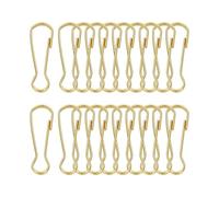 PATIKIL Lanyard Hooks Flag Pole Clip, 20 Pcs 40x12.8x3.2mm Stainless Steel 304 Spring Snap Hook Metal Clips Clasp for Key Chain Key Rings ID Card Shower Curtain, Gold