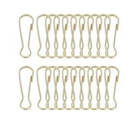 PATIKIL Lanyard Hooks Flag Pole Clip, 20 Pcs 40x12.8x3.2mm Stainless Steel 304 Spring Snap Hook Metal Clips Clasp for Key Chain Key Rings ID Card Shower Curtain, Gold Bronze