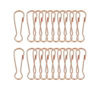 PATIKIL Lanyard Hooks Flag Pole Clip, 20 Pcs 40x12.8x3.2mm Stainless Steel 304 Spring Snap Hook Metal Clips Clasp for Key Chain Key Rings ID Card Shower Curtain, Red Bronze