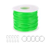 PATIKIL Lanyard String Kit, Plastic Lacing Cord Gimp String Lanyard Weaving Kit with Lanyards Accessories for Jewelry Making DIY Crafts, Bracelets, Keychains, Green