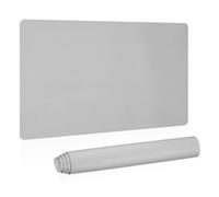 PATIKIL Large Desk Mat, 24"x13" Non-Slip Waterproof PU Leather Large Desk Pad Large Desktop Protector Cover Dual Sided Desk Pad for Office Home Work Study, Silver Tone