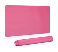 PATIKIL Large Desk Mat, 24"x13", PU Leather (Front), Suede (Back), Rose Red