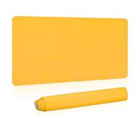 PATIKIL Large Desk Mat, 31"x15" Non-Slip Waterproof PU Leather Large Desk Pad Large Desktop Protector Cover Dual Sided Desk Pad for Office Home Work Study, Yellow