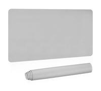PATIKIL Large Desk Mat, 35"x17" Non-Slip Waterproof PU Leather Large Desk Pad Large Desktop Protector Cover Dual Sided Desk Pad for Office Home Work Study, Silver Tone