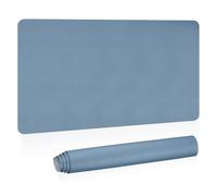 PATIKIL Large Desk Mat, 35"x17" Non-Slip Waterproof PU Leather Large Desk Pad Large Desktop Protector Cover Dual Sided Desk Pad for Office Home Work Study, Grey Blue