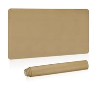PATIKIL Large Desk Mat, 35"x17", PU Leather (Front), Suede (Back), Gold Tone