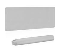 PATIKIL Large Desk Mat, 48"x17" Non-Slip Waterproof PU Leather Large Desk Pad Large Desktop Protector Cover Dual Sided Desk Pad for Office Home Work Study, Silver Tone