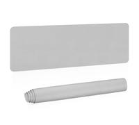 PATIKIL Large Desk Mat, 55"x17" Non-Slip Waterproof PU Leather Large Desk Pad Large Desktop Protector Cover Dual Sided Desk Pad for Office Home Work Study, Silver Tone