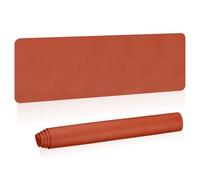 PATIKIL Large Desk Mat, 55"x17" Non-Slip Waterproof PU Leather Large Desk Pad Large Desktop Protector Cover Dual Sided Desk Pad for Office Home Work Study, Orange