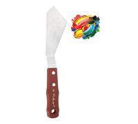 PATIKIL Large Palette Knife, 10.6" Long Stainless Steel Flat Pallet Knife with Wood Handle Artist Painting Supply for Oil Acrylic Paint Canvas, Mixing Spreading, Mahogany Finish(Trapezoid)
