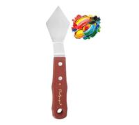 PATIKIL Large Palette Knife, 8.7" Long Stainless Steel Flat Pallet Knife with Wood Handle Artist Painting Supply for Oil Acrylic Paint Canvas, Mixing, Spreading, Mahogany Finish(Diamond)