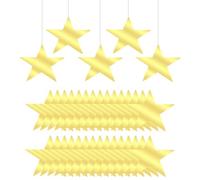 PATIKIL Large Star Cutouts, 80 Pcs 11" Double Printed Paper Star Decoration Star Cardboard Cutout Five Stars Cutout for Wedding Movie Night Party Decoration DIY Classroom, Gold Tone
