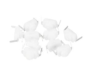PATIKIL Latching Push Button Switch, 10 Pcs Bent Pin On/Off Self-lock DC 30V 1A Micro Control Switch for Flashlight Light Lamp Wall Outlet DIY, White