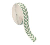 PATIKIL Leaf Pattern Jacquard Ribbon Trim, 1 Inch 20 Yard Polyester Jacquard Ribbon Sewing Leaves Webbing for Sewing Crafts, Home Decor, Apparel, Handmade Bags, Green