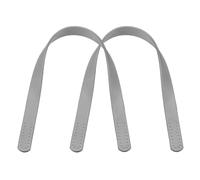 PATIKIL Leather Bag Handle Strap, 2 Pcs 17.7" L 1/16" W Replacement Leather Purse Straps Sew on Bag Handle for Purse Handbag Shoulder Making, Light Grey
