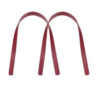 PATIKIL Leather Bag Handle Strap, 2 Pcs 23.6" L 1/16" W Replacement Leather Purse Straps Sew on Bag Handle for Purse Handbag Shoulder Making, Burgundy