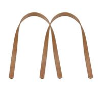 PATIKIL Leather Bag Handle Strap, 2 Pcs 23.6" L 1/16" W Replacement Leather Purse Straps Sew on Bag Handle for Purse Handbag Shoulder Making, Light Brown