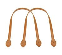 PATIKIL Leather Bag Handle Strap, 2 Pcs 23.6" L 5/8" W Replacement Leather Purse Straps Sew on Bag Handle for Purse Handbag Shoulder Making, Earthy Yellow