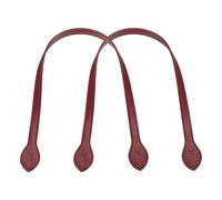 PATIKIL Leather Bag Handle Strap, 2 Pcs 23.6" L 5/8" W Replacement Leather Purse Straps Sew on Bag Handle for Purse Handbag Shoulder Making, Dark Red