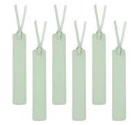 PATIKIL Leather Bookmarks, 6Pcs Rectangle Book Marks Page Markers for Book Reading Men Women Teacher Reader Book Lover Writers, Light Green