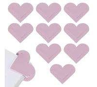 PATIKIL Leather Heart Bookmarks, 10Pcs Cute Corner Page Book Marks Bookmark Clips Book Accessories for Reading Lovers Women Men Teacher Gifts, Purple