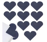 PATIKIL Leather Heart Bookmarks, 10Pcs Cute Corner Page Book Marks Bookmark Clips Book Accessories for Reading Lovers Women Men Teacher Gifts, Dark Blue