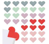 PATIKIL Leather Heart Bookmarks, 30Pcs Cute Corner Page Book Marks Bookmark Clips Book Accessories for Reading Lovers Women Men Teacher Gifts, Purple/Pink/Green/Blue/Red
