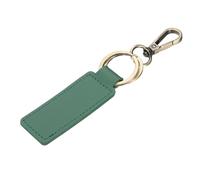 PATIKIL Leather Keychains, 1Pcs Rectangle Leather Key Chain Holder with 2 Keyrings and Metal Clip Key Fob for Car Keychain, Men, Women, Gift, Green