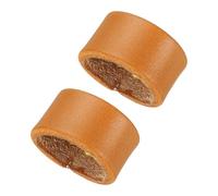PATIKIL Leather Loop Keeper, 2 Pack Leather Loops Belt Keeper Loops Retainer Straps Replacement for 0.7"(19mm)/0.9"(23mm) Wide Belts/Straps, Earthy Yellow