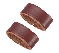 PATIKIL Leather Loop Keeper, 2 Pack Leather Loops Belt Keeper Loops Retainer Straps Replacement for 0.9"(24mm)/1"(28mm) Wide Belts/Straps, Reddish Brown