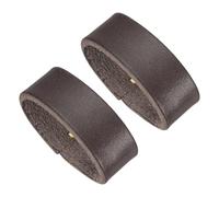 PATIKIL Leather Loop Keeper, 2 Pack Leather Loops Belt Keeper Loops Retainer Straps Replacement for 1.5"(38mm)/1.6"(40mm) Wide Belts/Straps, Coffee