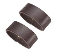 PATIKIL Leather Loop Keeper, 2 Pack Leather Loops Belt Keeper Loops Retainer Straps Replacement for 1.2"(31mm)/1.3"(34mm) Wide Belts/Straps, Coffee