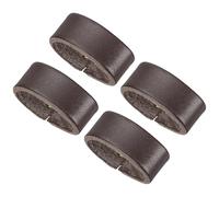 PATIKIL Leather Loop Keeper, 4 Pack Leather Loops Belt Keeper Loops Retainer Straps Replacement for 0.9"(24mm)/1"(28mm) Wide Belts/Straps, Coffee