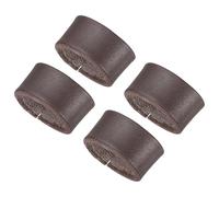 PATIKIL Leather Loop Keeper, 4 Pack Leather Loops Belt Keeper Loops Retainer Straps Replacement for 0.7"(19mm)/0.9"(23mm) Wide Belts/Straps, Coffee