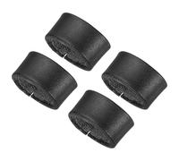 PATIKIL Leather Loop Keeper, 4 Pack Leather Loops Belt Keeper Loops Retainer Straps Replacement for 0.7"(19mm)/0.9"(23mm) Wide Belts/Straps, Black