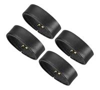 PATIKIL Leather Loop Keeper, 4 Pack Leather Loops Belt Keeper Loops Retainer Straps Replacement for 1.6"(40mm)/1.7"(42mm) Wide Belts/Straps, Black