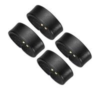 PATIKIL Leather Loop Keeper, 4 Pack Leather Loops Belt Keeper Loops Retainer Straps Replacement for 1.3"(34mm)/1.4"(38mm) Wide Belts/Straps, Black