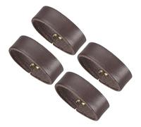 PATIKIL Leather Loop Keeper, 4 Pack Leather Loops Belt Keeper Loops Retainer Straps Replacement for 1.6"(40mm)/1.7"(42mm) Wide Belts/Straps, Coffee