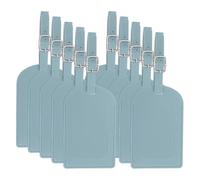 PATIKIL Leather Luggage Tag, 30 Pcs Luggage Tags Pu Bag Tags for Suitcases Airplane Travel Essentials, Light Blue