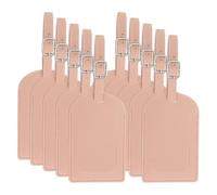 PATIKIL Leather Luggage Tag, 50 Pcs Luggage Tags Pu Bag Tags for Suitcases Airplane Travel Essentials, Pink