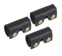 PATIKIL Leather Razor Head Protecting Cover, 3 Pack Double Edge Safety Razor Head Protecting Sheath Shaver Tip Cover for Travel, Black