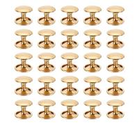 PATIKIL Leather Rivets, 160Sets Carbon Steel Double Cap Rivet Kits Craft Replacement Accessories for Handbags Belts Clothes Shoes, Gold (12 x 12 Mm)