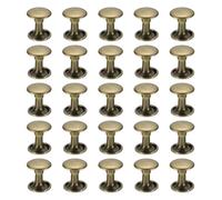 PATIKIL Leather Rivets, 160Sets Carbon Steel Double Cap Rivet Kits Craft Replacement Accessories for Handbags Belts Clothes Shoes, Coppery (9 x 10 Mm)