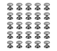 PATIKIL Leather Rivets, 160Sets Carbon Steel Double Cap Rivet Kits Craft Replacement Accessories for Handbags Belts Clothes Shoes, Black (8 x 8 Mm)