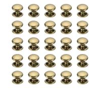 PATIKIL Leather Rivets, 160Sets Carbon Steel Double Cap Rivet Kits Craft Replacement Accessories for Handbags Belts Clothes Shoes, Coppery (6 x 6 Mm)