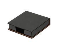 PATIKIL Leather Sticky Notes Holder, 4x4 Sticky Pads Dispenser Business Card Holder Memo Pad Organizer for Desk Home Office Books Notebook, Black