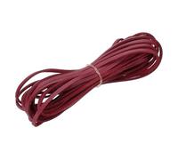PATIKIL Leather String, 3 mm x 5.5 Yard Flat Faux Suede Leather Cord Thread Velvet String for Jewelry Making Bracelet Necklace DIY Crafts Dream Catcher, Red